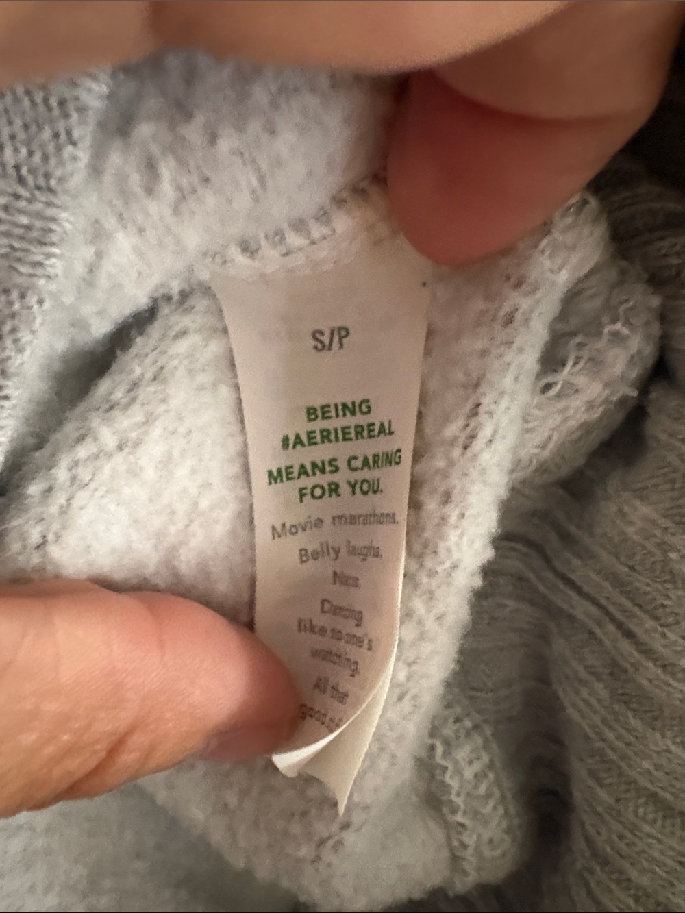 Aerie Cropped Gray Hoodie SZ S Cozy Streetwear Gym Clean Girl Minimalist - Picture 3 of 5